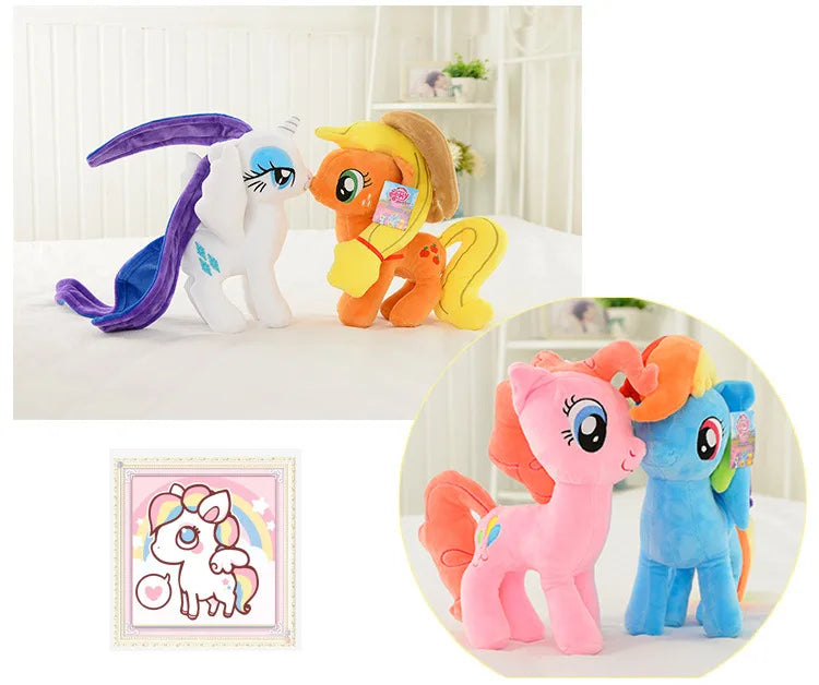 20cm My Little Pony Plush Toy – Twilight Sparkle, Rainbow Dash, Applejack, Rarity, Fluttershy & Pinkie Pie Soft Filled Doll Gift