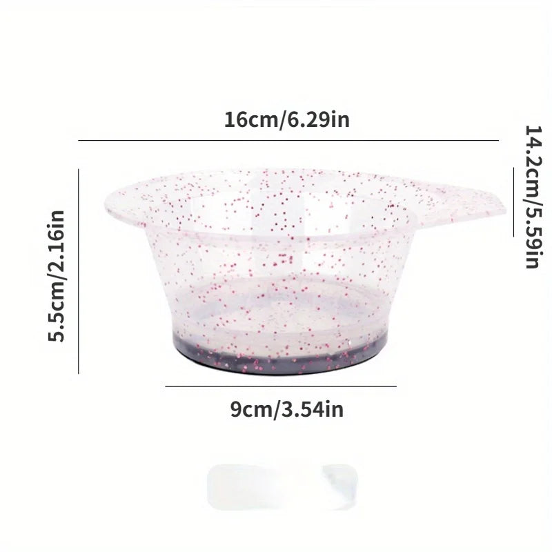4pcs Hair Styling & Highlight Dyeing Set – Sparkling Comb, Oil Brush, Single-Sided Soft Hair Pearl Dyeing Brush