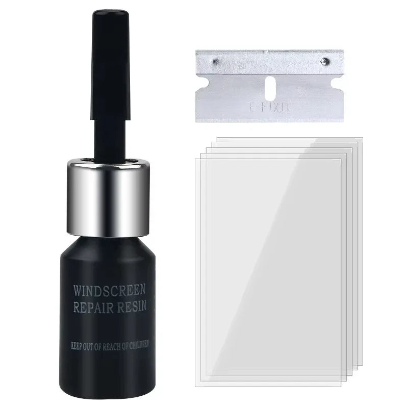 Car Glass Repair Kit – Windshield Crack & Scratch Removal Set for Cars, Trucks & Motorcycles Window Restoration Tool Kit