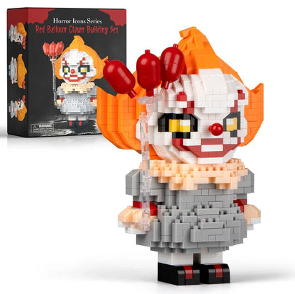 Tiny Particle Building Blocks – Halloween Cartoon Puzzle Toys with Magic Night Death Clown Characters