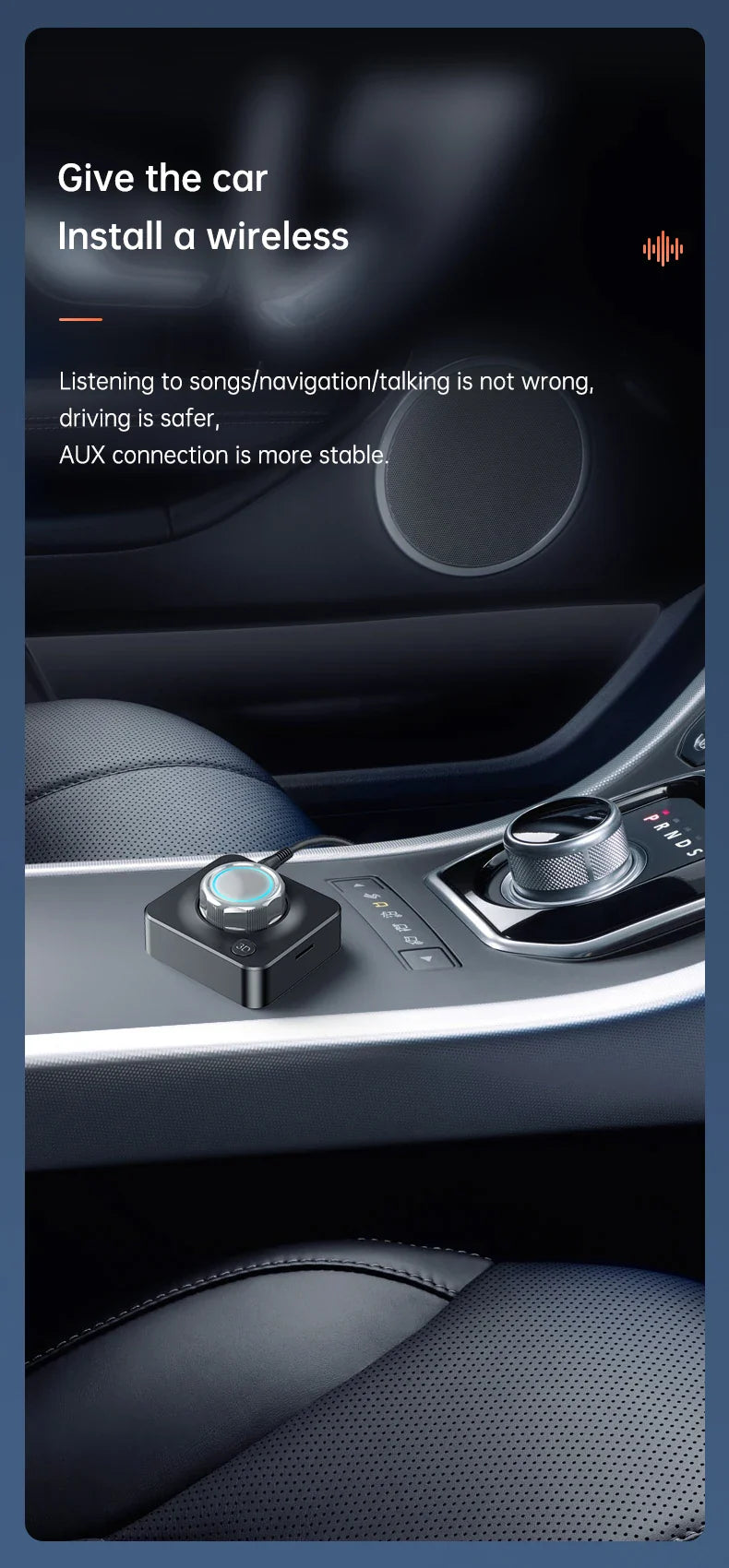 Bluetooth 5.0 Audio Receiver Wireless Adapter | 3D Stereo Music, TF Card, RCA & 3.5mm AUX for Car, Speaker, Amplifier, Headphones