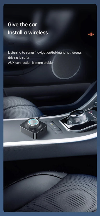 Bluetooth 5.0 Audio Receiver Wireless Adapter | 3D Stereo Music, TF Card, RCA & 3.5mm AUX for Car, Speaker, Amplifier, Headphones