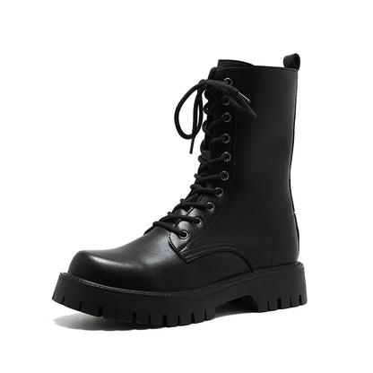 Luxury Brand Men's High Top Boots – Designer Leather Casual, Business & Outdoor Work Boots for Men