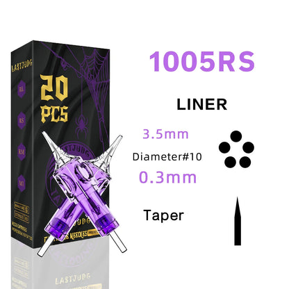 LASTJUDG 20PCS Disposable Tattoo Cartridge Needles – RL RS M1 RM for Permanent Makeup & Tattoo Pen