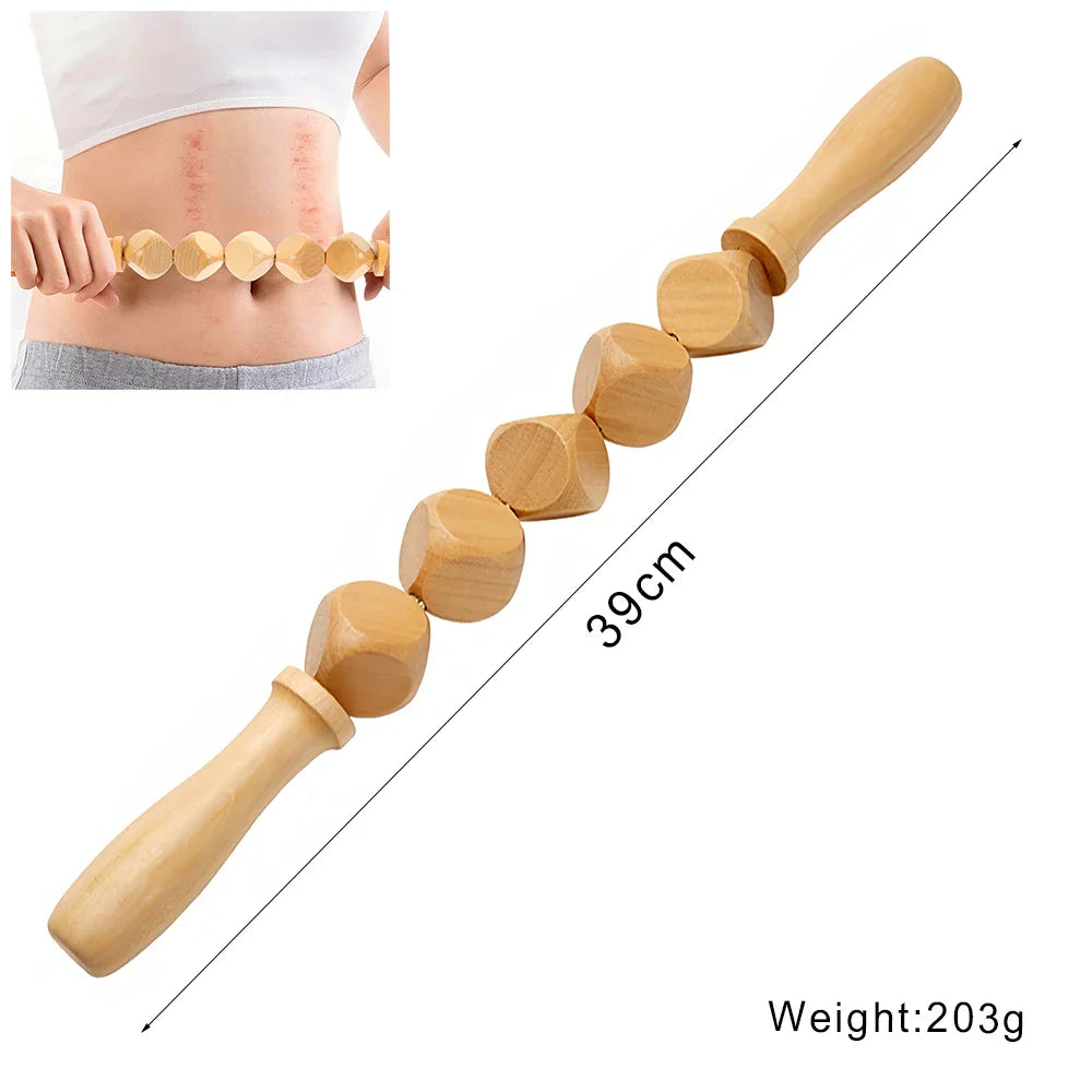Wooden Lymphatic Drainage & Anti-Cellulite Massage Tools – Gua Sha for Body Shaping & Sore Muscle Relief