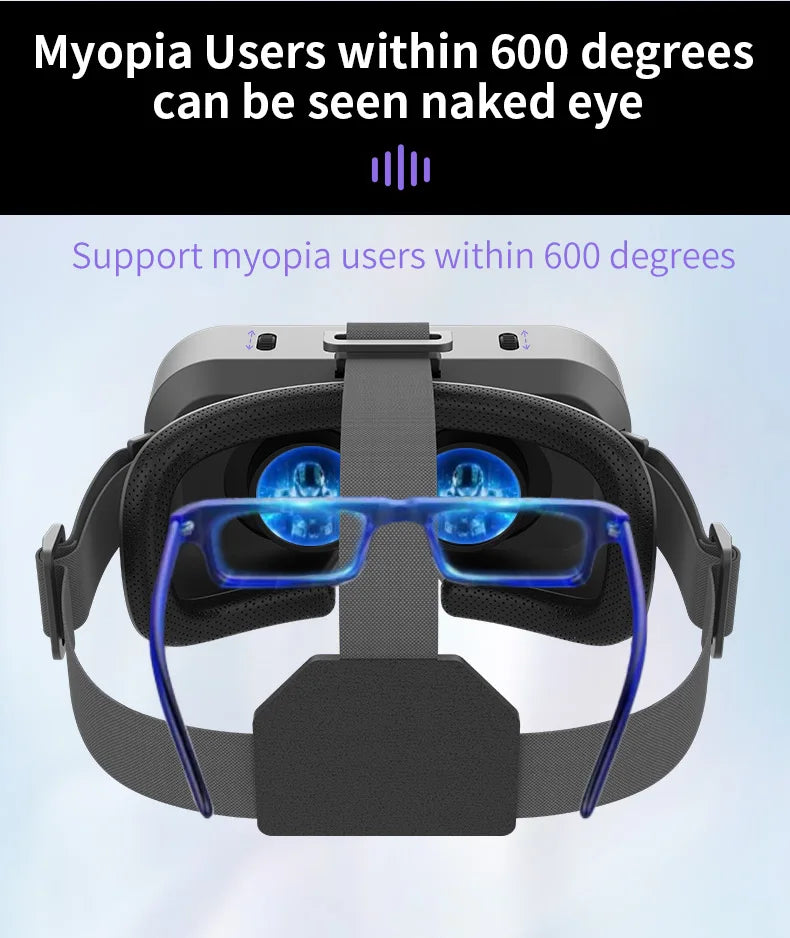 VR Glasses Virtual Reality Headset – 3D Lenses Smart Goggles for Smartphones, Mobile Game Accessory