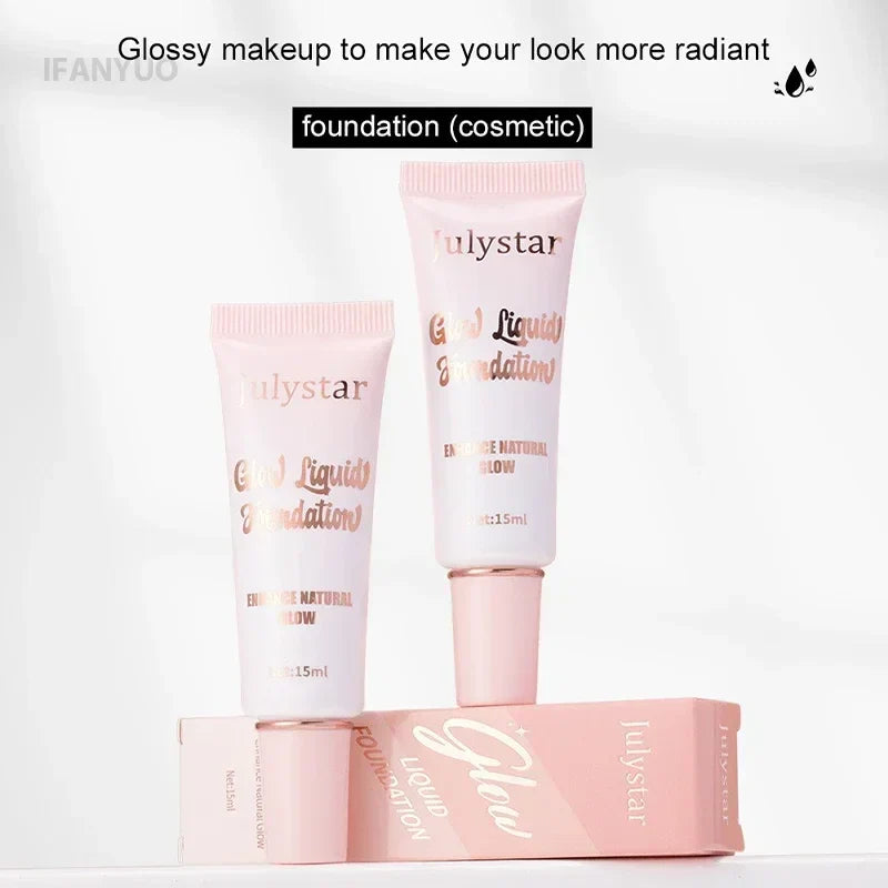 Liquid Pearlescent Foundation & High Coverage Concealer — Waterproof 3D Contour Shadow Brightening Face & Body Highlighter