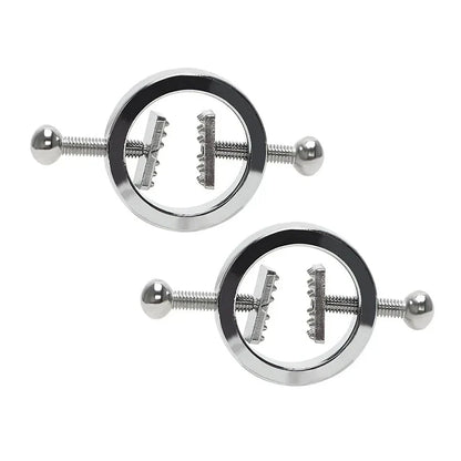 Stainless Steel Adjustable Nipple Clips — Erotic Breast Stimulation, Bondage Restraint Fetish BDSM Sex Toy for Women