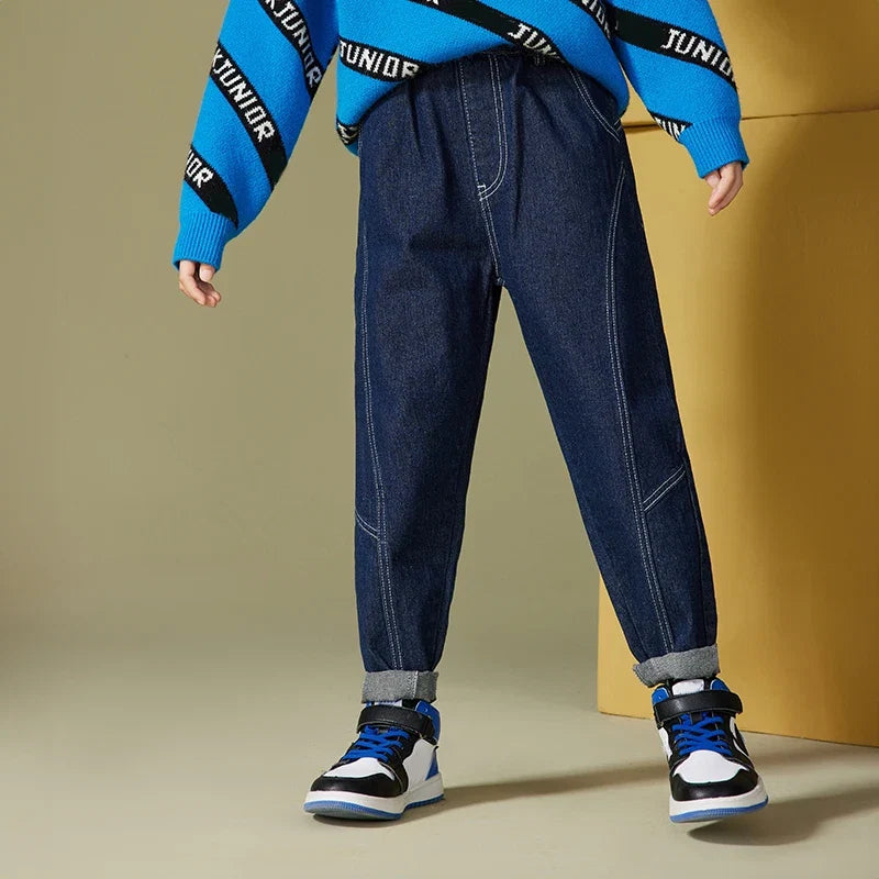 Kids Boys Skinny Jeans - Classic Denim Casual Pants for Ages 5-13