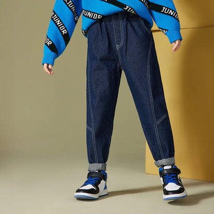 Kids Boys Skinny Jeans - Classic Denim Casual Pants for Ages 5-13