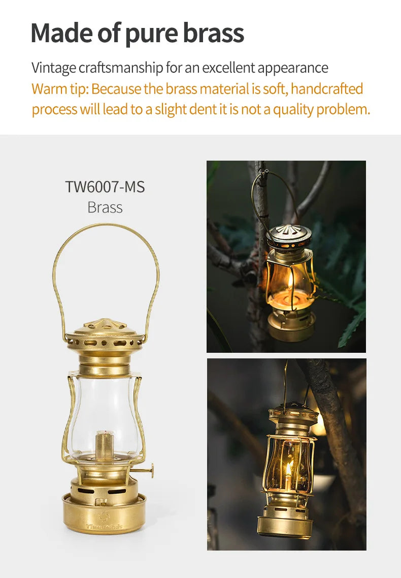 ThousWinds Twilight Kerosene Camping Lantern – Portable Retro Oil Lamp for Outdoor Picnic and Backpacking