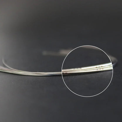 2 Packs Stainless Steel Arch Wires – 20pcs Natural Round & Rectangle Wires for Upper & Lower Braces