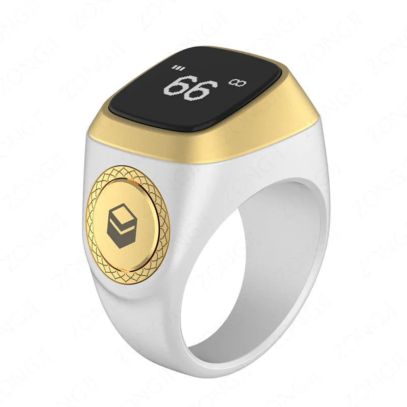 2025 IQibla Smart Zikr Ring – Electronic Digital Tasbih Counter with Vibration Reminder, Waterproof for Muslim Prayer
