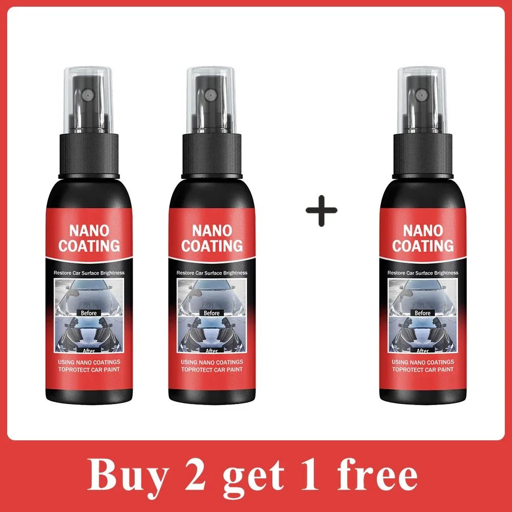 Car Nano Ceramic Coating Kit – Professional High Gloss Paint Protection & Scratch Repair Auto Detailing Solution