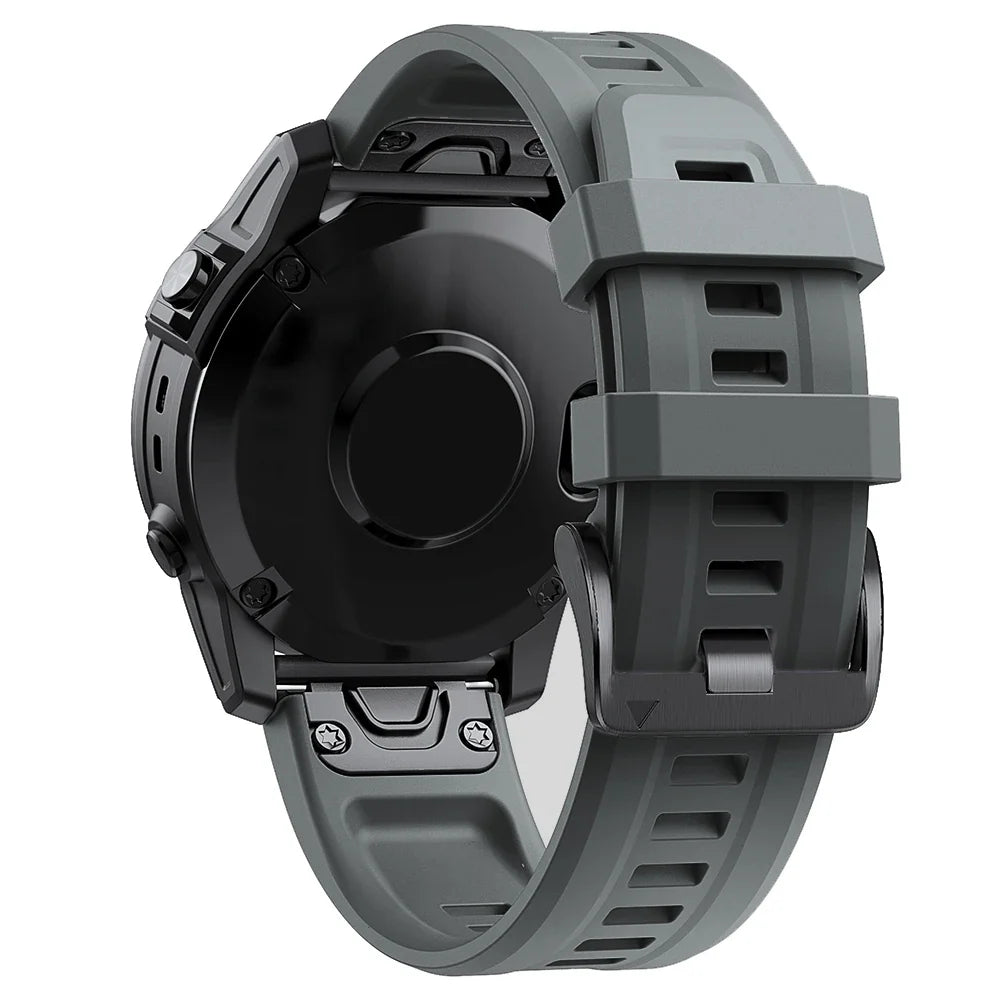 QuickFit Silicone Watch Strap 26mm 22mm for Garmin Fenix 7X 7 Pro 6X 6 5X 5 Plus 8 – Durable Replacement Sport Watchband