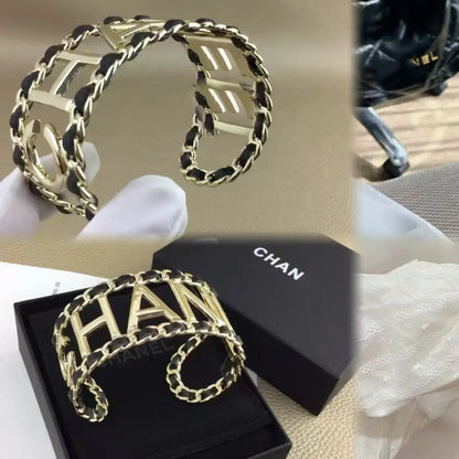 Gold Enamel Hollow Narrow Bracelet & Colorful Earrings Set — Classic Fashion, Lightweight Alloy Jewelry with Luxury Look