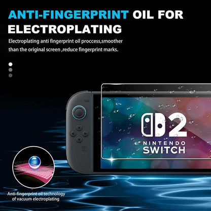 Tempered Glass Screen Protector for Nintendo Switch 2 — Includes Joystick Cap Accessories