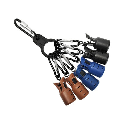 Squid Jig Bait Protector Kit - 6-Piece Egi Hook Covers with Carabiner