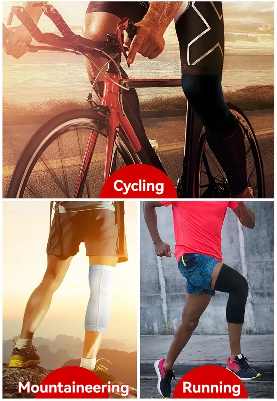 Basketball Knee Pads – Unisex Elastic Compression Leg Sleeves for Running, Cycling & Outdoor Sports