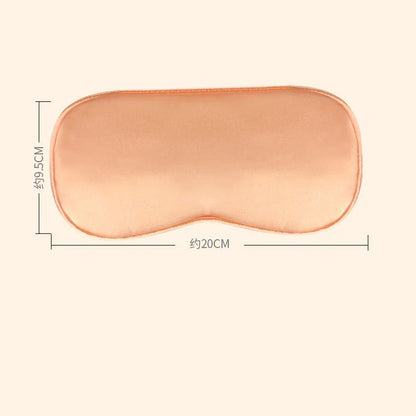Silk USB Heated Eye Mask — Hot Steam Compress, Temperature-Controlled Sleep Blindfold for Comfortable Rest