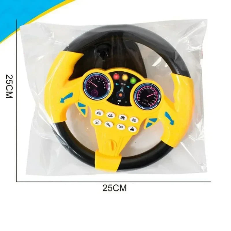 Infant Simulation Steering Wheel Toy – Early Education Copilot Vocal Toy for Kids & Strollers