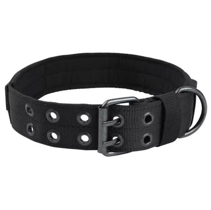 Adjustable Reflective Nylon Dog Collar – Heavy Duty Tactical Training Collar for German Shepherds