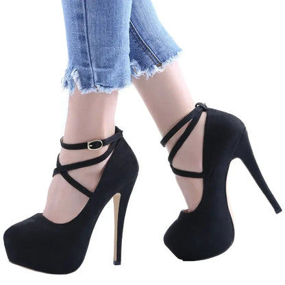 Women’s Platform Stiletto Pumps – Sexy Slingback High Heels for Party, Wedding & Banquet