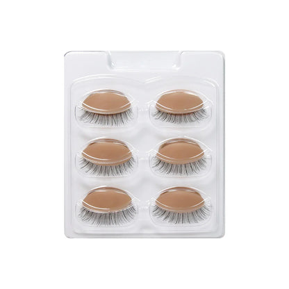 GLAMLASH Mini Lash Practice Head – Flat Model for Eyelash Extension Training with Removable Replacement Eyelids