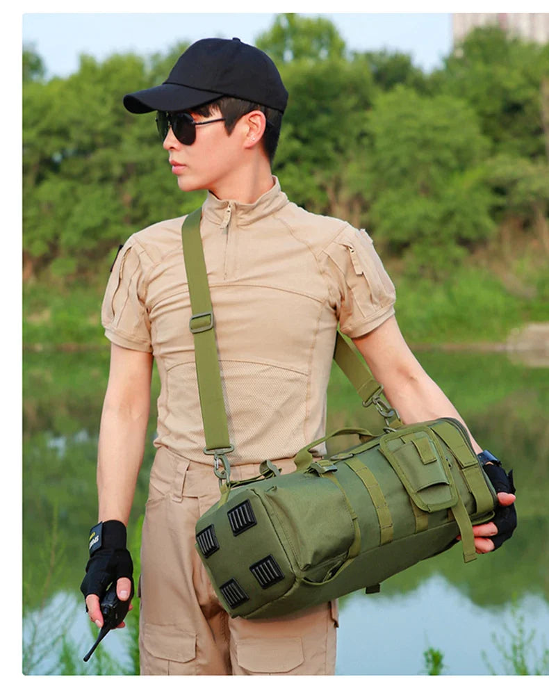 Tactical Fishing Backpack – Multifunctional Tackle Bag with Rod Holders, Molle Storage for Fishing, Camping & Hiking