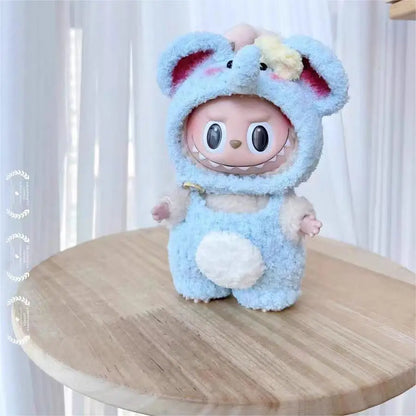 Labubu 17cm Doll Clothes Only — Fashion Hoodie Outfit for Model Dolls, Cute Xmas Accessory