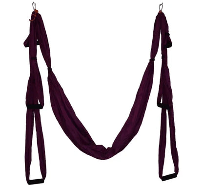 Parachute Fabric Yoga Hammock Swing - Anti-Gravity Decompression & Inversion Trainer with 6 Grip Handles