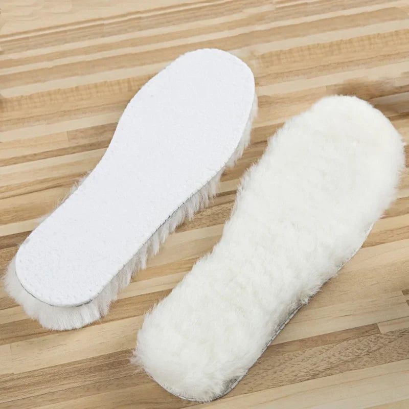 Natural Sheepskin Insoles - Warm Fur Wool Shoe Pads for Men and Women, Soft Thick Cashmere Inserts for Winter Snow Boots