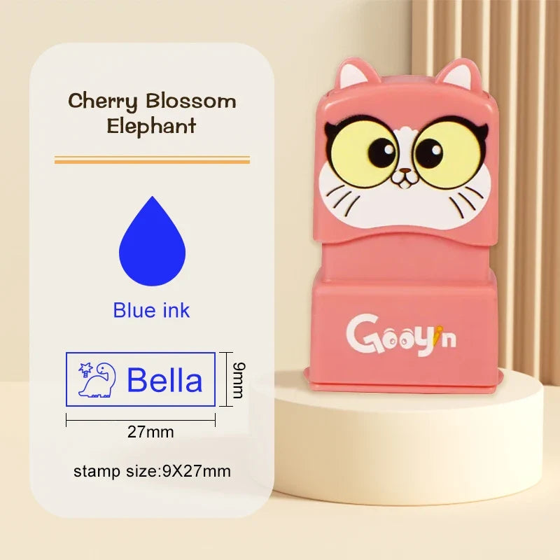 Custom Name Stamp for Kids - Waterproof Washable Personal Label Stamp for Clothes, Socks, School Items & Daily Essentials