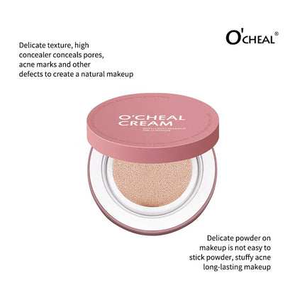 OCHEAL CC Cream Cushion Foundation – Long-Lasting Moisturizing Concealer & BB Cream for Face Makeup