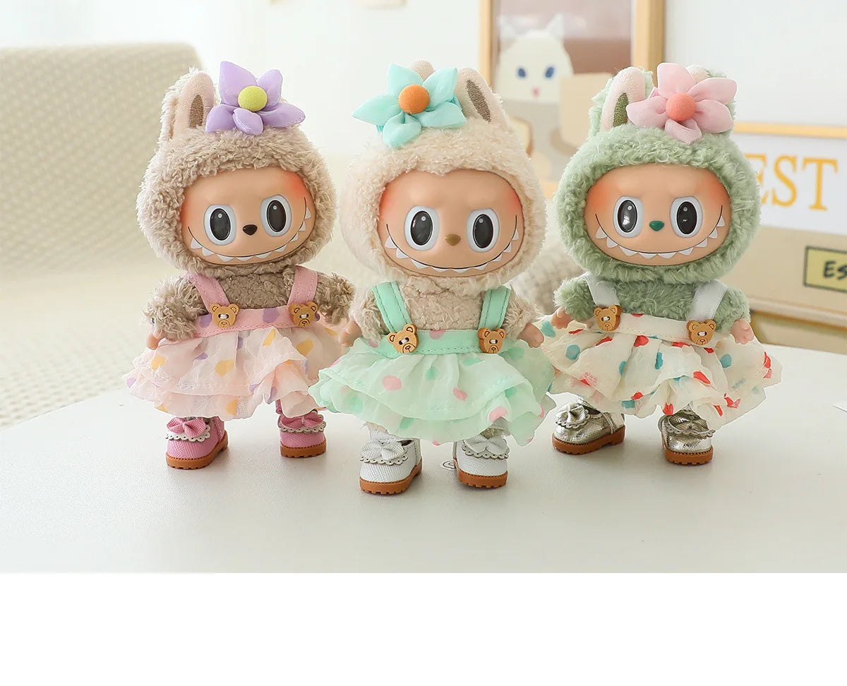 Labubu Doll Shoes for 15/17cm Cotton Dolls — Casual Sports Canvas & Martin Boots, Accessories for Labubu Outfits