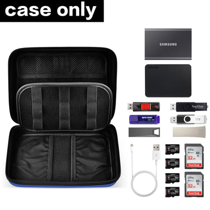 USB Flash Drive Case - Thumb Drive Holder Organizer - Memory Card Storage Bag for SD SDXC SDHC Cards - Electronic Accessories Box