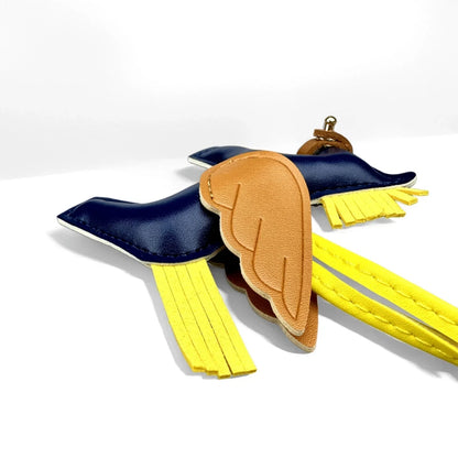 Winged Pony Keychain - Premium PU Leather Bag Charm with Detachable Strap