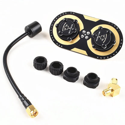 Maple Leaf 5.8GHz 11dBi Circular-Polarized FPV Antenna Kit — Compatible with FatShark & SKYZONE EV300D RC Goggles/Monitors