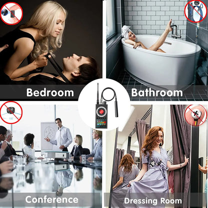 K19+ Hidden Camera & Bug Detector – RF Signal, GSM, GPS Tracker & Audio Surveillance Finder for Anti-Spy Security