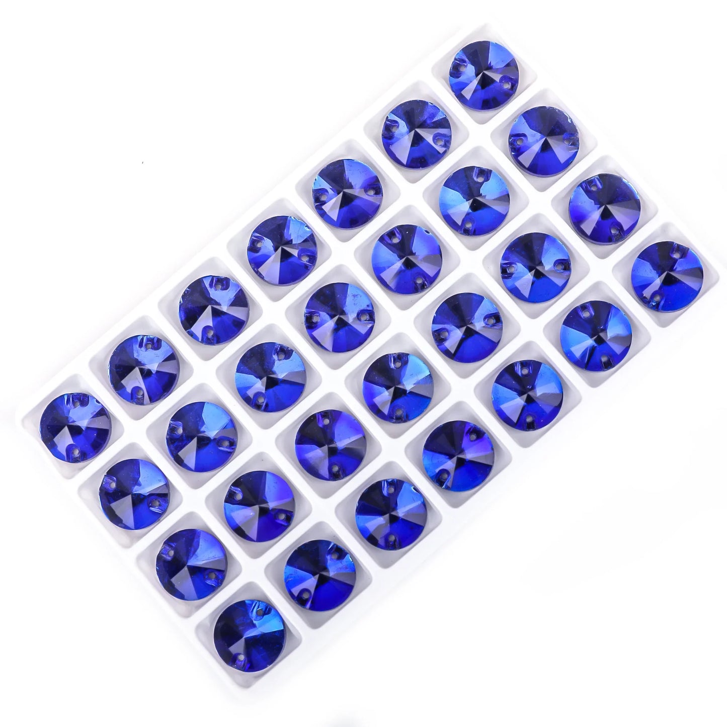 Crystal Rhinestone Flatback Beads - AB Round Shell Gems for DIY Crafts, Clothing & Wedding Decoration
