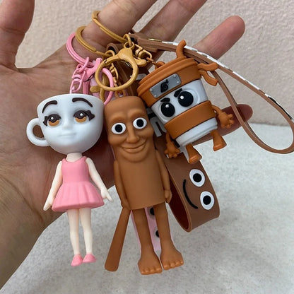 2026 New Italian Brainrot Keychain — Fun Tralalero & Tung Tung Tung Sahur Ballerina Cappuccino Doll Keyring Gift