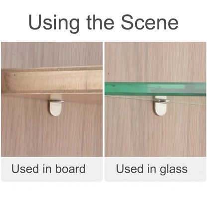20pcs 5mm L-Shaped Shelf Support Studs – Wooden & Glass Board Brackets for Cabinets and Furniture