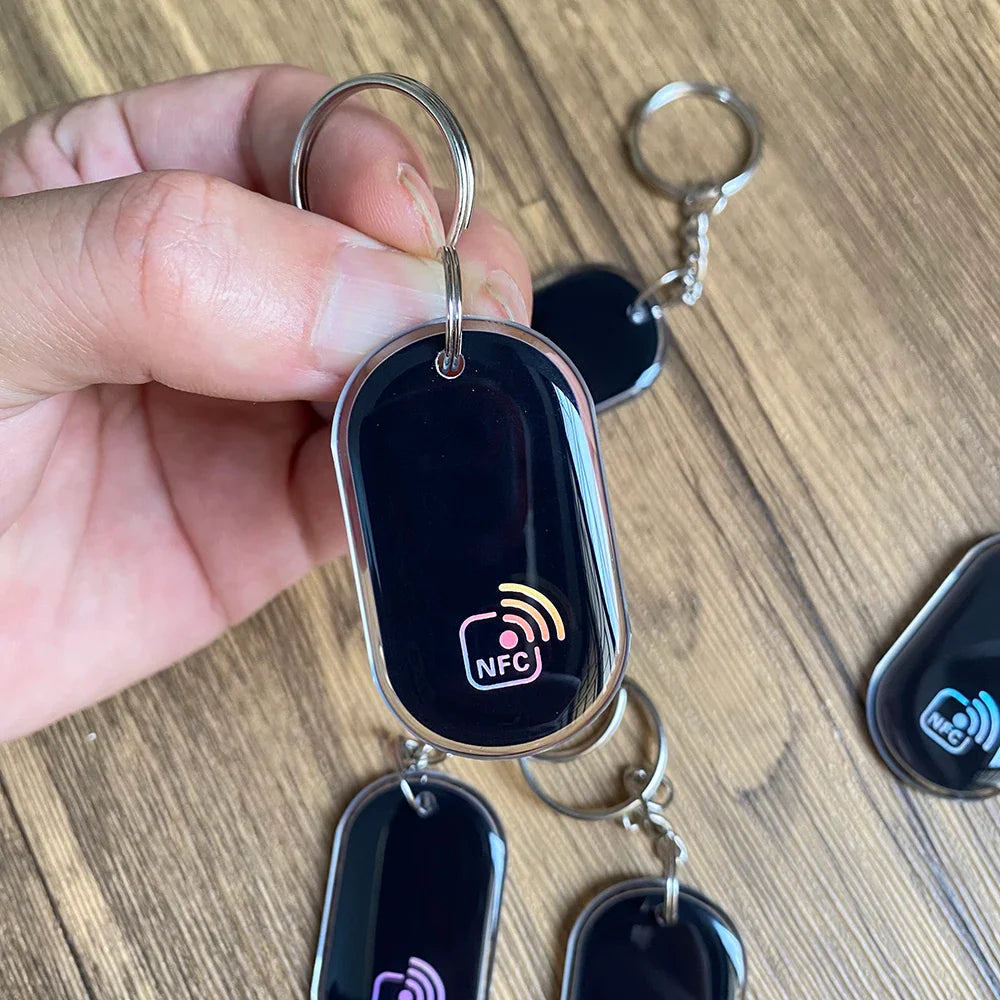 13.56MHz NFC213 Chip Keychains – 144Bytes RFID TAG ISO14443A NFC Key Fobs for All NFC-Enabled Phones