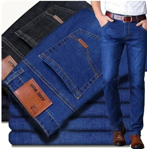 Men's Slim Fit Business Casual Denim Trousers – Comfortable Stretch Pants, Light Luxury Fashion for Men