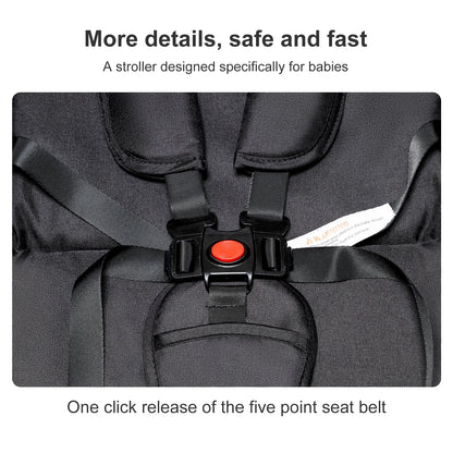 High-Quality 3-in-1 Newborn Baby Stroller — Lightweight Folding Cart with Comfort Seat & ISOFIX Safety