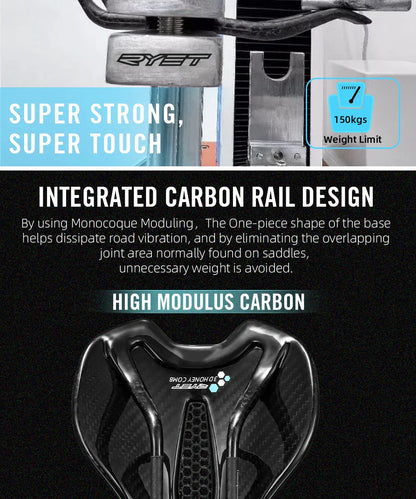 RYET Carbon 3D Printed Bike Saddle – Ultralight 175g Seat for Men & Women Road, MTB, Gravel, Triathlon Cycling