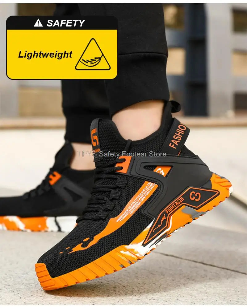 High-Top Safety Shoes for Men & Women – Steel Toe, Anti-Puncture Work Boots, Indestructible Safety Shoes