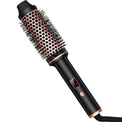 Electric Hair Curler & Straightener Hot Comb Brush – Professional Anti-Scald Thermal Styling Tool Valentine Gift Hair Tool