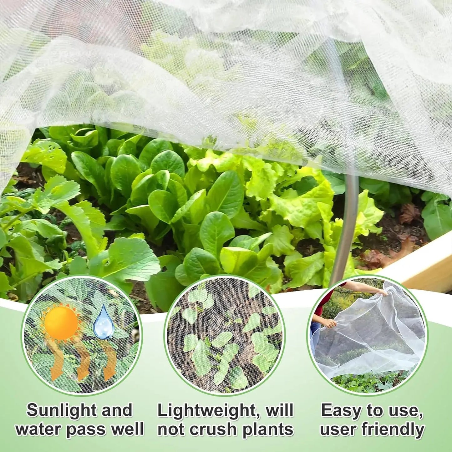 Garden Insect Protection Net – Plant & Vegetable Care Cover for Tomato, Pepper, Fruit, Pest & Bird Control