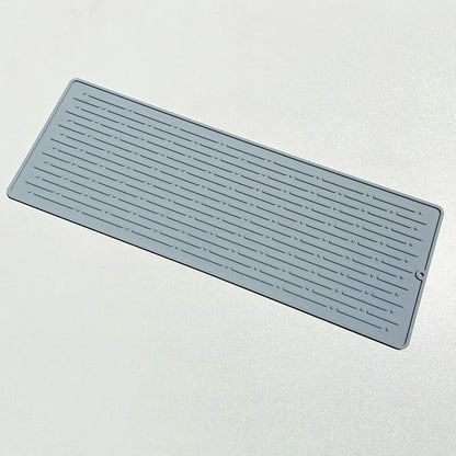 Silicone Dish Drying Mat (41 x 15cm) | Large Countertop, Sink & Dish Draining Mat, Heat-Resistant Trivet